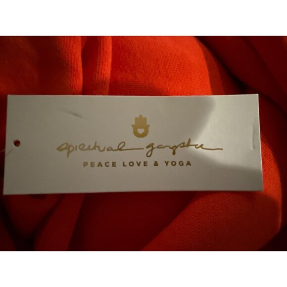 Spiritual Gangster Women's Love Heart Luna Sweatpants Ruby Red Medium New - Picture 5 of 5